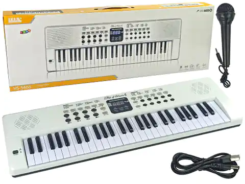 ⁨Keyboard Pianinko 54 Klawisze z Mikrofonem 200 Rytmów Tonów⁩ w sklepie Wasserman.eu