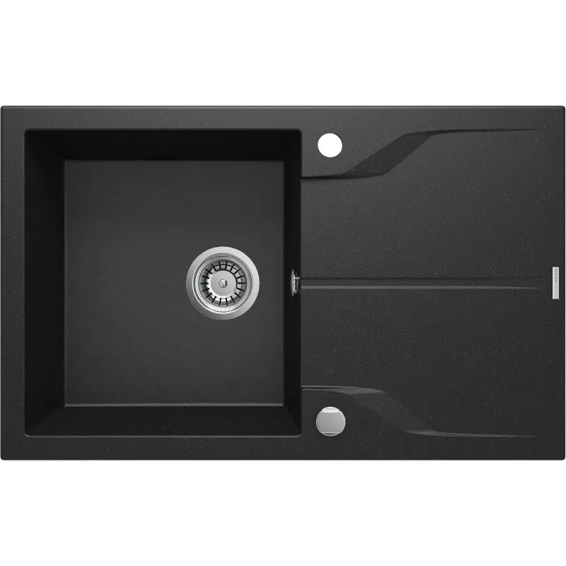 1-BOWL GRANITE SINK WITH DRAINER DEANTE GRAPHITE METALLIC ANDANTE at Wasserman.eu