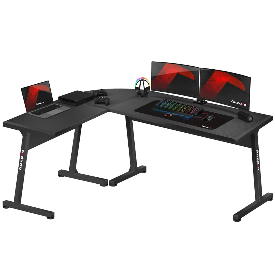 ⁨HUZARO HERO 6.0 BLACK GAMING DESK⁩ at Wasserman.eu