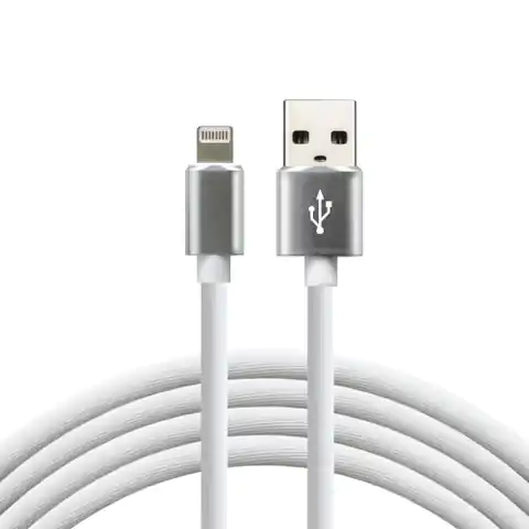 ⁨Kabel zasilający everActive CBS-1IW (USB - Lightning ; 1m; kolor biały)⁩ w sklepie Wasserman.eu