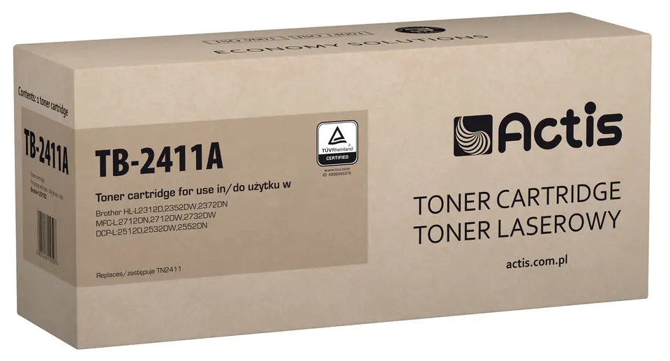⁨Actis TB-2411A Toner (zamiennik Brother TN-2411; Standard; 1200 stron; czarny)⁩ w sklepie Wasserman.eu