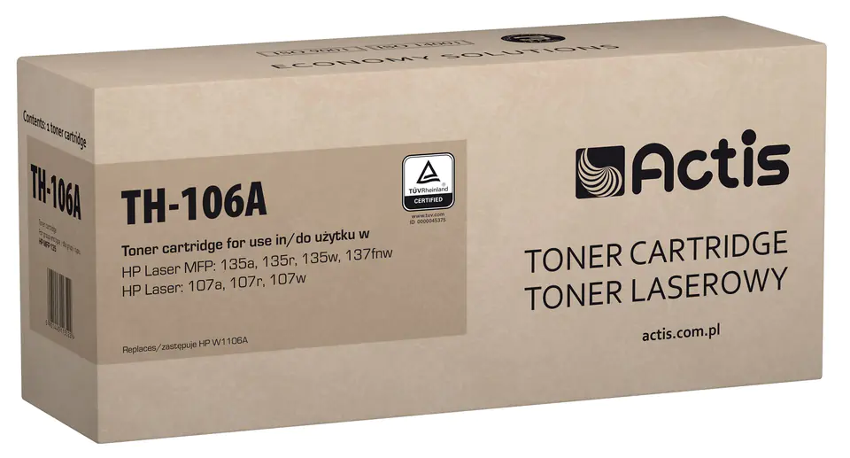 ⁨Actis TH-106A toner (replacement for HP 106A W1106A; Standard; 6000 pages; black)⁩ at Wasserman.eu