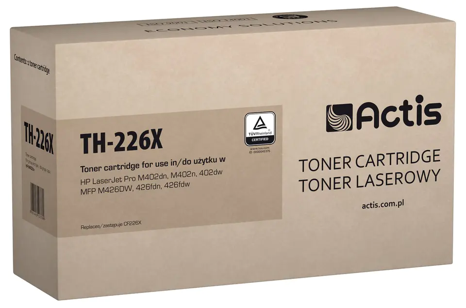 ⁨Actis TH-226X toner (replacement for HP 26X CF226X; Standard; 9000 pages; black)⁩ at Wasserman.eu