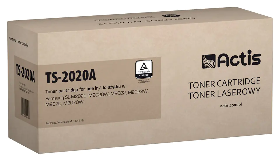 ⁨Actis TS-2020A Toner (zamiennik Samsung MLT-D111S; Standard; 1000 stron; czarny)⁩ w sklepie Wasserman.eu