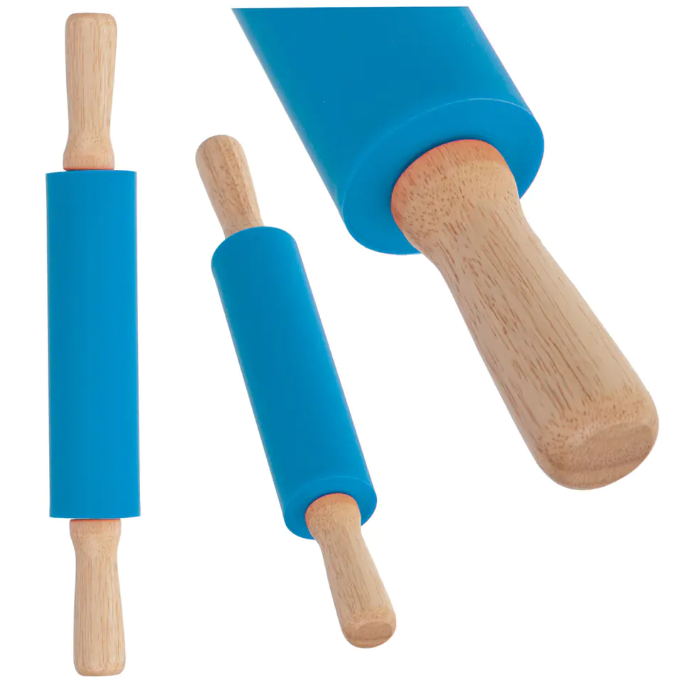 ⁨Silicone rolling pin 38cm blue⁩ at Wasserman.eu