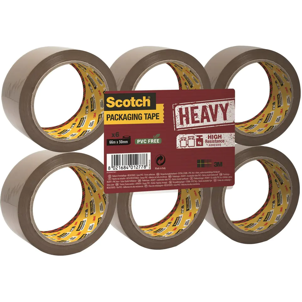 ⁨Packing tape 3M 50x66 brown very strong SCOTCH HEAVY UU00526284⁩ at Wasserman.eu