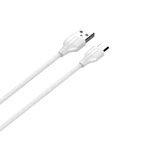 ⁨Kabel USB-A - micro-USB LDNIO 1m 2.1A biały LS541M⁩ w sklepie Wasserman.eu