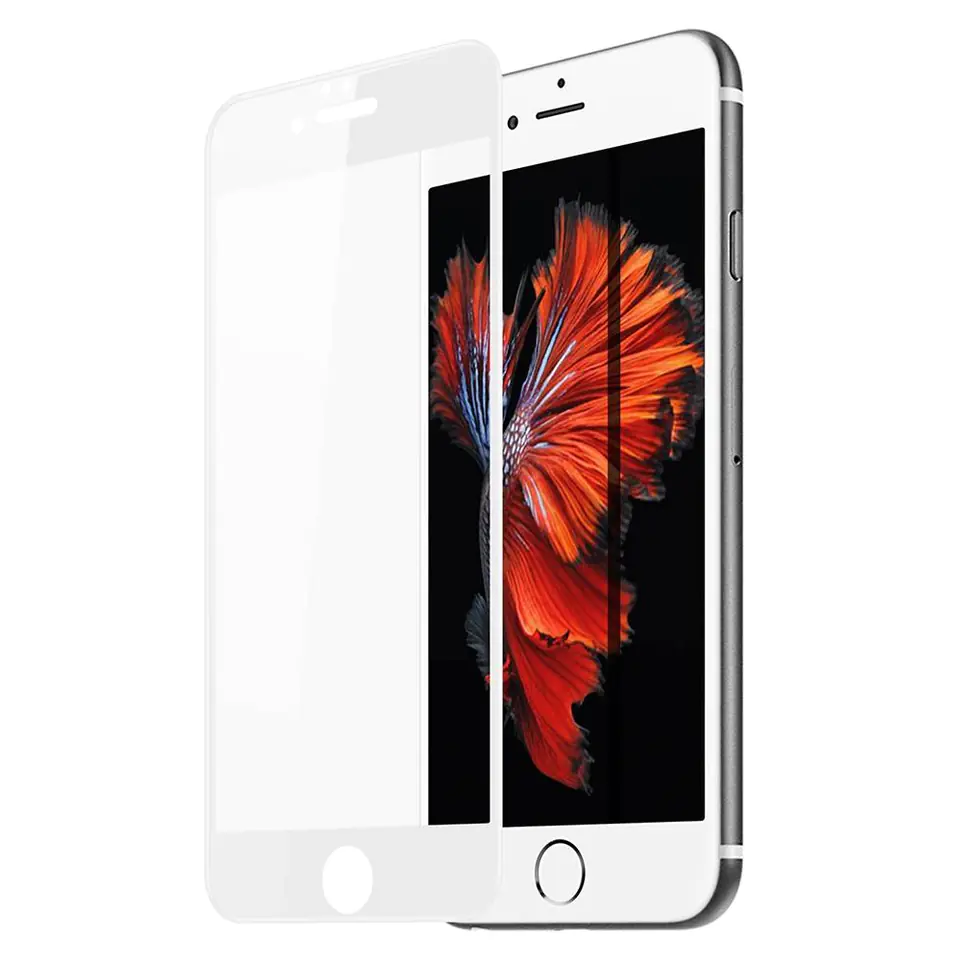 ⁨5D IPHONE 6+ TEMPERED WHITE GLASS⁩ at Wasserman.eu