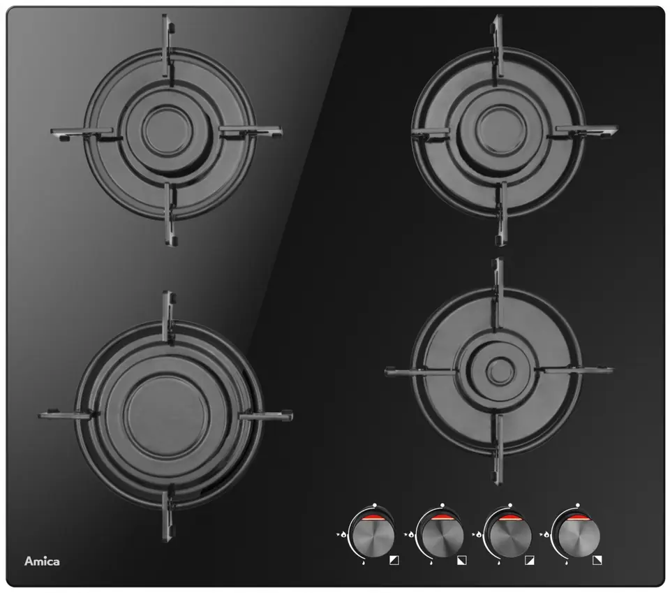 ⁨PGCD6100BoB Amic gas on glass hob⁩ at Wasserman.eu