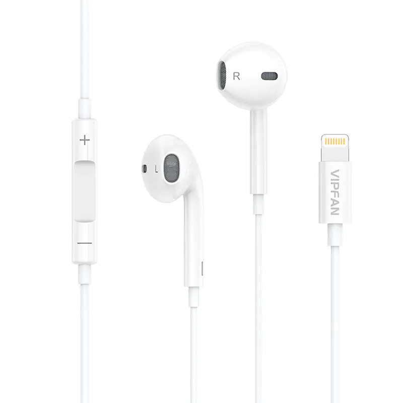 ⁨Vipfan M09 wired in-ear headphones (white)⁩ at Wasserman.eu