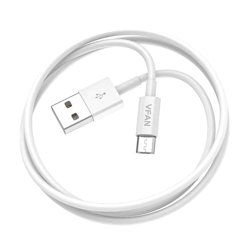 ⁨USB to Micro USB Cable Vipfan X03, 3A, 1m (white)⁩ at Wasserman.eu