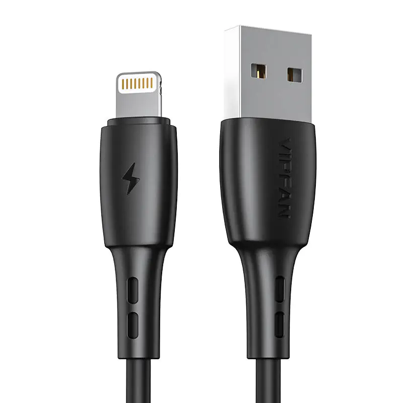 ⁨USB cable for Lightning Vipfan Racing X05, 3A, 1m (black)⁩ at Wasserman.eu