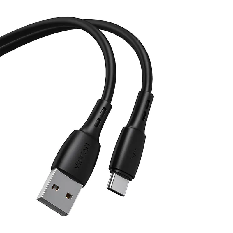 ⁨USB to USB-C Cable Vipfan Racing X05, 3A, 2m (Black)⁩ at Wasserman.eu