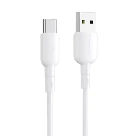 ⁨USB to USB-C Cable Vipfan Colorful X11, 3A, 1m (white)⁩ at Wasserman.eu