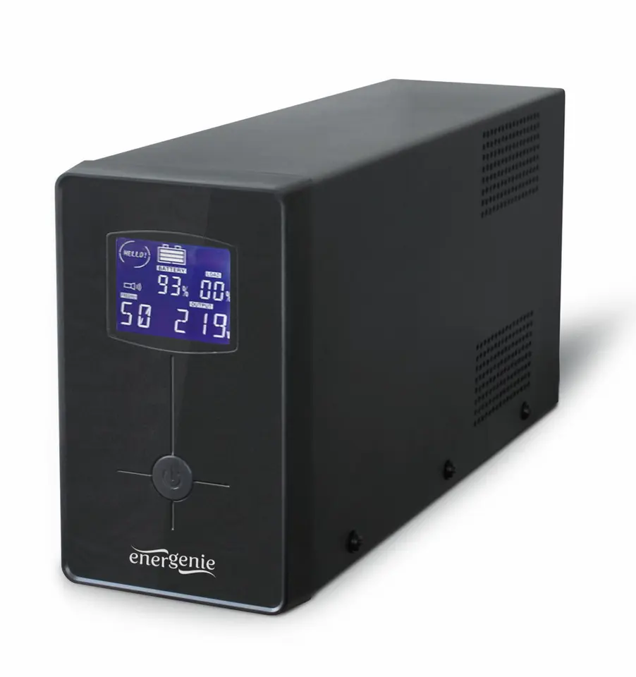 ⁨EnerGenie UPS z USB i wyświetlaczem LCD EG-UPS-035 2000 VA⁩ w sklepie Wasserman.eu