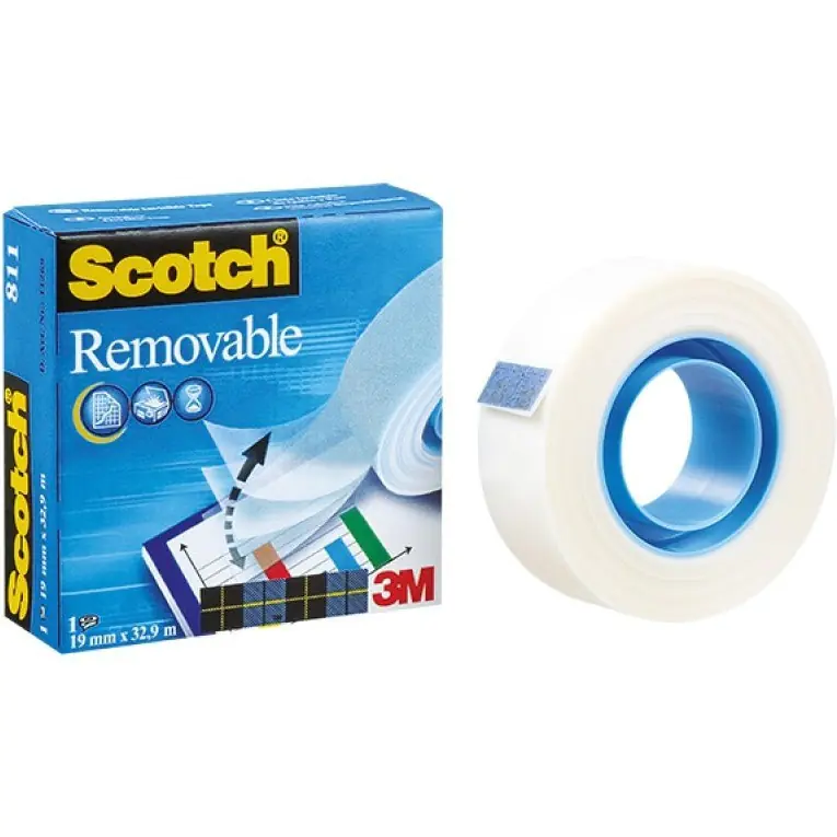 ⁨Peelable tape 19x33m matt 3M SCOTCH MAGIC 811 in box 70016072848⁩ at Wasserman.eu