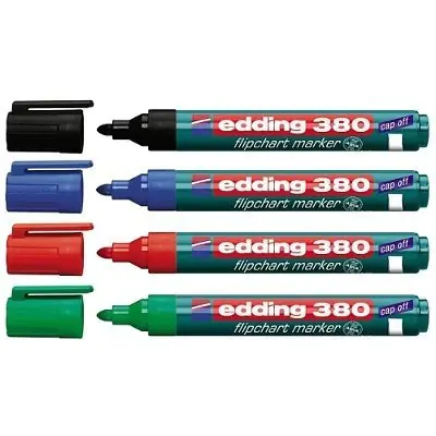 ⁨Round flipchart marker 1.5-3mm black EDDING 380/001/C⁩ at Wasserman.eu