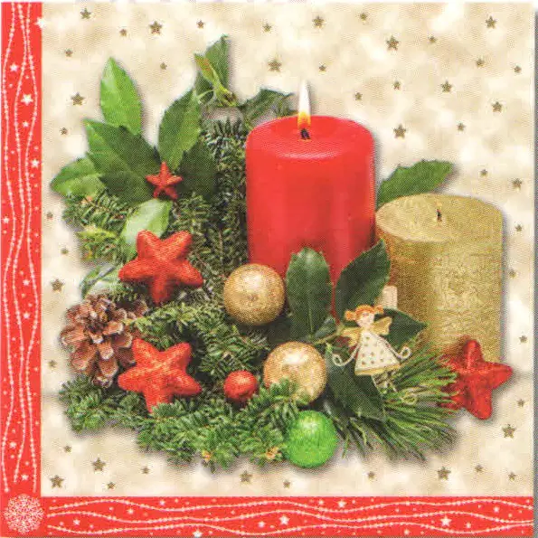 ⁨Serwetki świąteczne AHA 33x33cm BN-098⁩ w sklepie Wasserman.eu