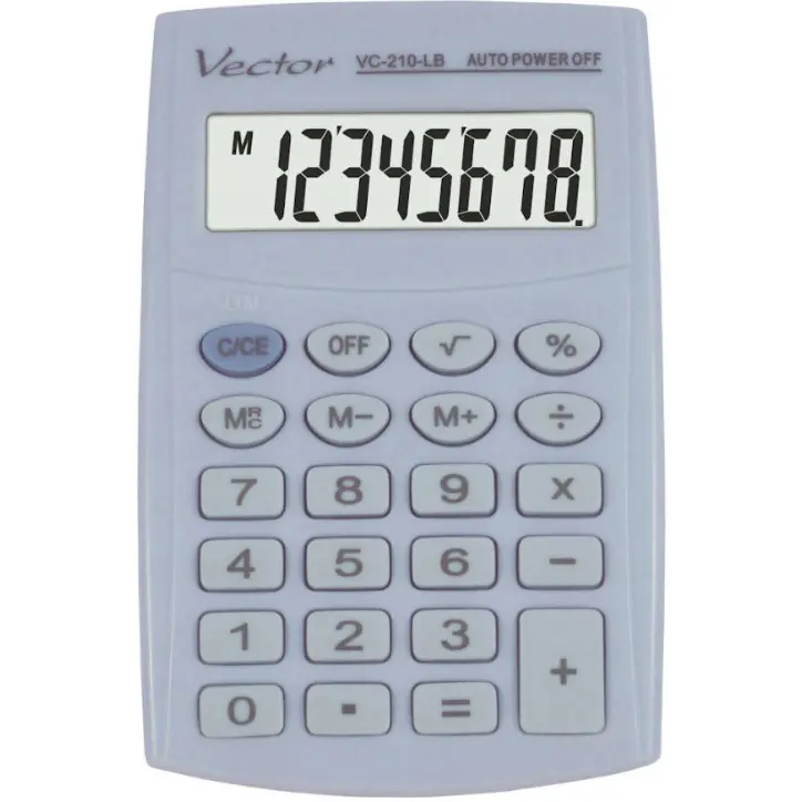 ⁨Calculator VECTOR VC-210-LB blue⁩ at Wasserman.eu