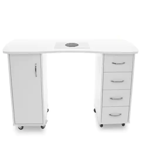 ⁨Desk 2027 ZP white two cabinets⁩ at Wasserman.eu