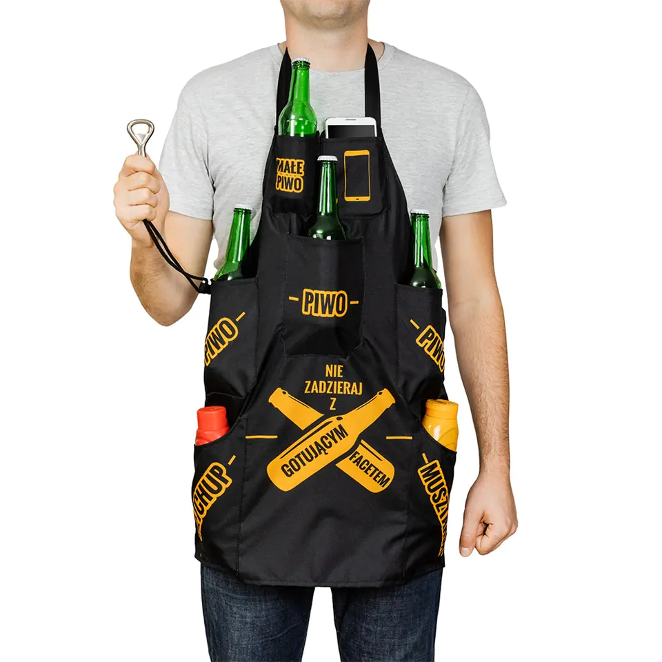 ⁨Apron for cooking guy men's BBQ apron⁩ at Wasserman.eu