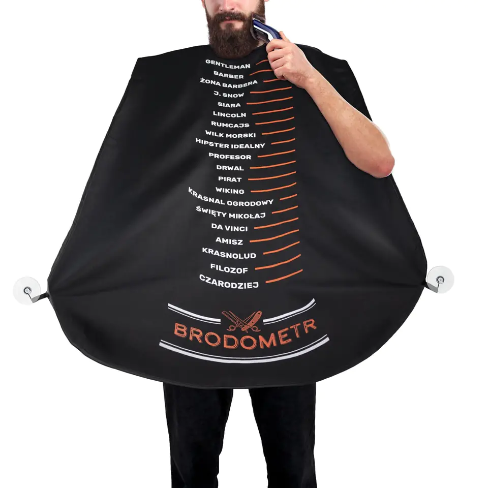 ⁨Brodometer shaving apron gift for bearded man⁩ at Wasserman.eu