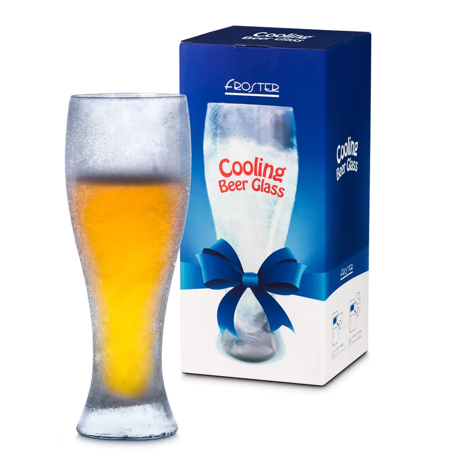Ice Glass for Beer Liquid gift for a guy pokal at Wasserman.eu