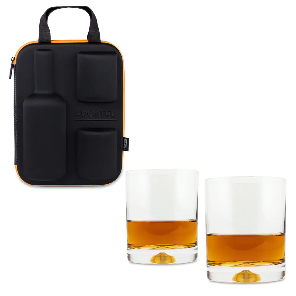 ⁨Etui na butelkę i 2 szklanki do whisky urodziny⁩ w sklepie Wasserman.eu