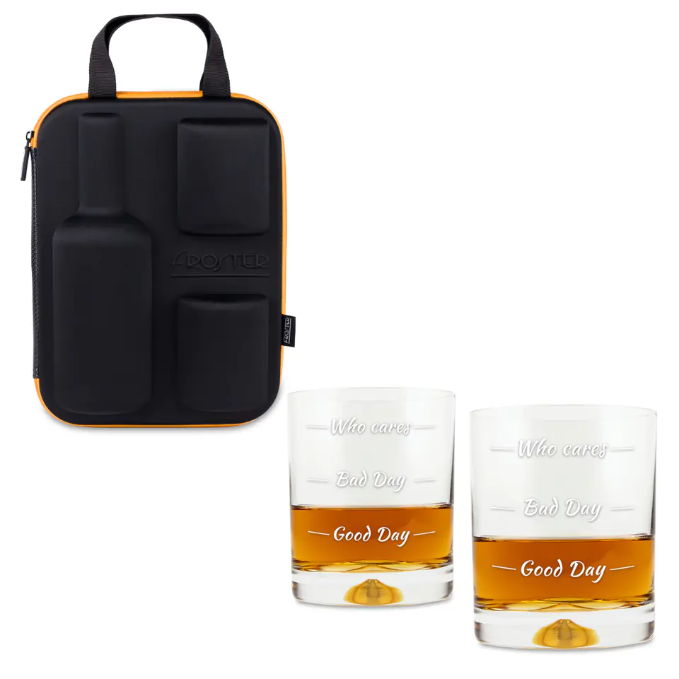 ⁨Whiskey case + 2 glasses with boyfriend's print⁩ at Wasserman.eu