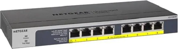 ⁨Przełącznik NETGEAR GS108PP-100EUS 8x 10/100/1000 PoE+⁩ w sklepie Wasserman.eu