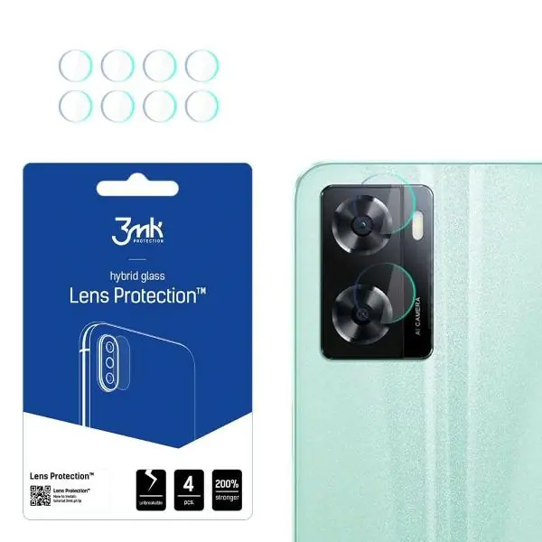 ⁨3MK Lens Protect Oppo A57 4G/5G/A57e/A57s Camera Lens Protection 4pcs⁩ at Wasserman.eu