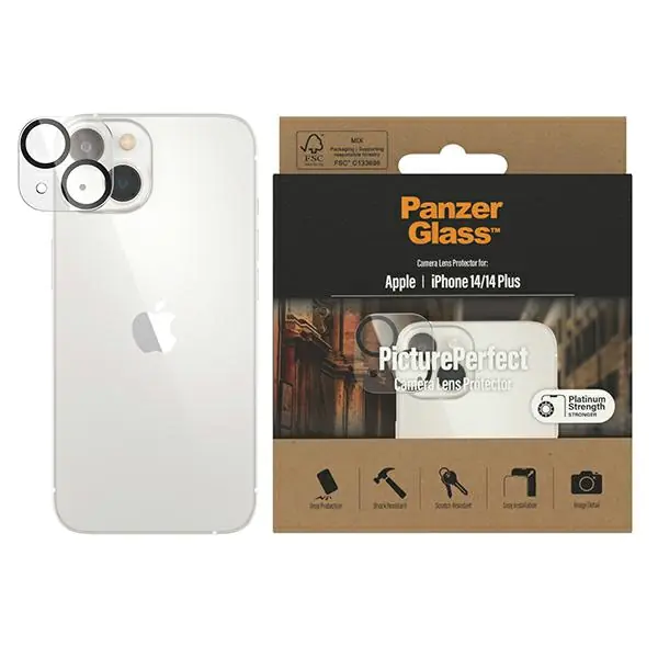 ⁨PanzerGlass Camera Protector iPhone 14 / 14 Plus Platinium Strength 0399⁩ w sklepie Wasserman.eu