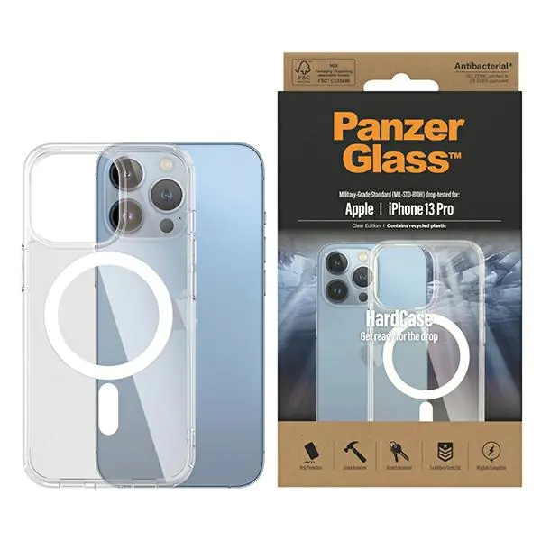 ⁨PanzerGlass HardCase iPhone 13 Pro 6,1" MagSafe Antibacterial Military grade transparent 0430⁩ at Wasserman.eu