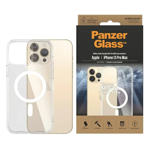 ⁨PanzerGlass HardCase iPhone 13 Pro Max 6,7" MagSafe Antibacterial Military grade transparent 0431⁩ w sklepie Wasserman.eu