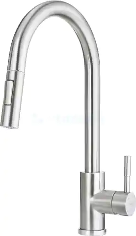 ⁨KITCHEN MIXER WITH PULL-OUT SPRAY DEANTE TWO FLOWS, BRUSHED STEEL LIMA⁩ at Wasserman.eu