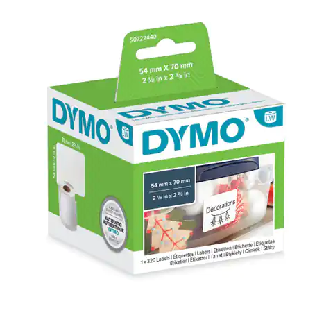 ⁨DYMO Multi-Purpose Labels - 54 x 70 mm - S0722440⁩ at Wasserman.eu