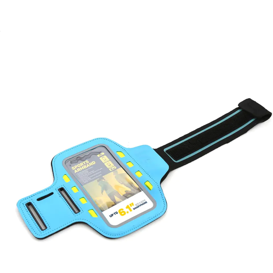 ⁨PLATINET SPORT ARMBAND FOR SMARTPHONE BLUE WITH LED⁩ at Wasserman.eu