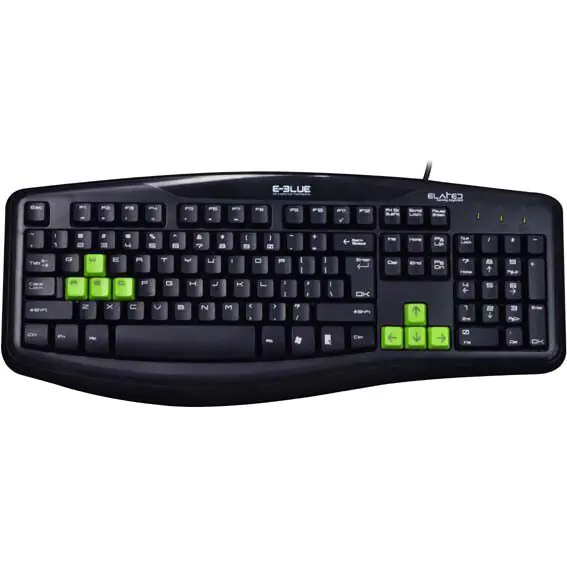 ⁨Klawiatura E-BLUE ELATED USB czarna (EKM046BK)⁩ w sklepie Wasserman.eu