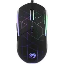 ⁨Mysz MARVO M115 optyczna 4000dpi USB 6 klawiszy czarna podświetlana⁩ w sklepie Wasserman.eu