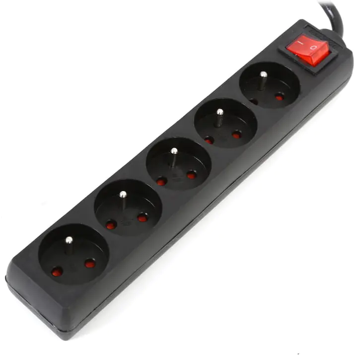 ⁨Power strip PLATINET OMEGA 5g/1,5m 16A/3500W earth black (41105)⁩ at Wasserman.eu