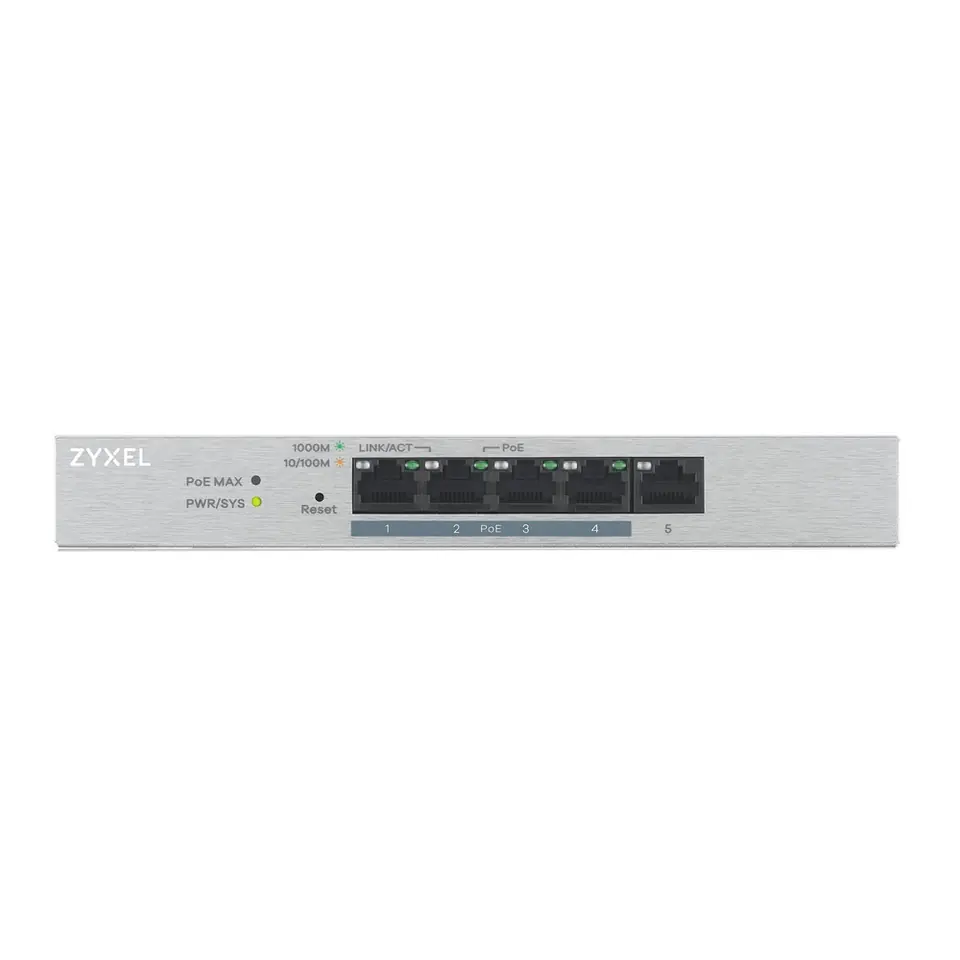 ⁨Przełącznik zarządzalny GS1200-8HP 8Port PoE+ 4x60W webmanaged Switch⁩ w sklepie Wasserman.eu