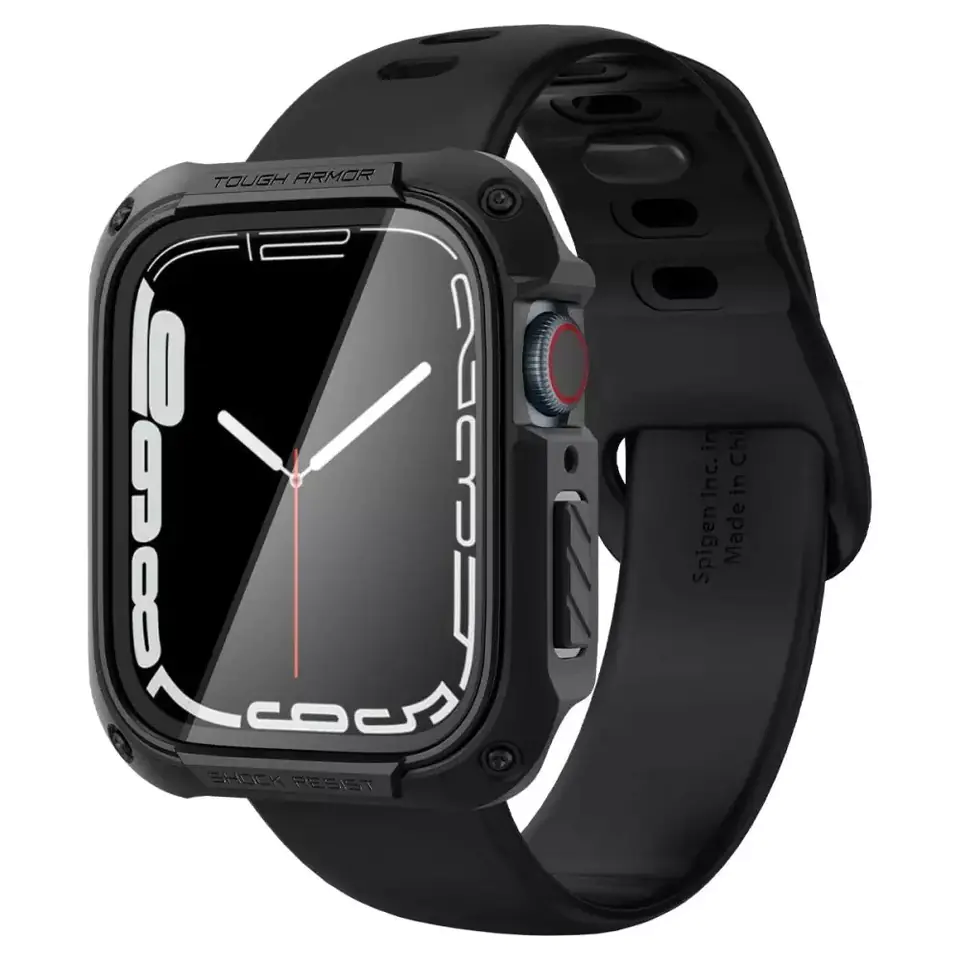 ⁨Spigen tough armor apple watch 7 / 8 (45 mm) black⁩ w sklepie Wasserman.eu