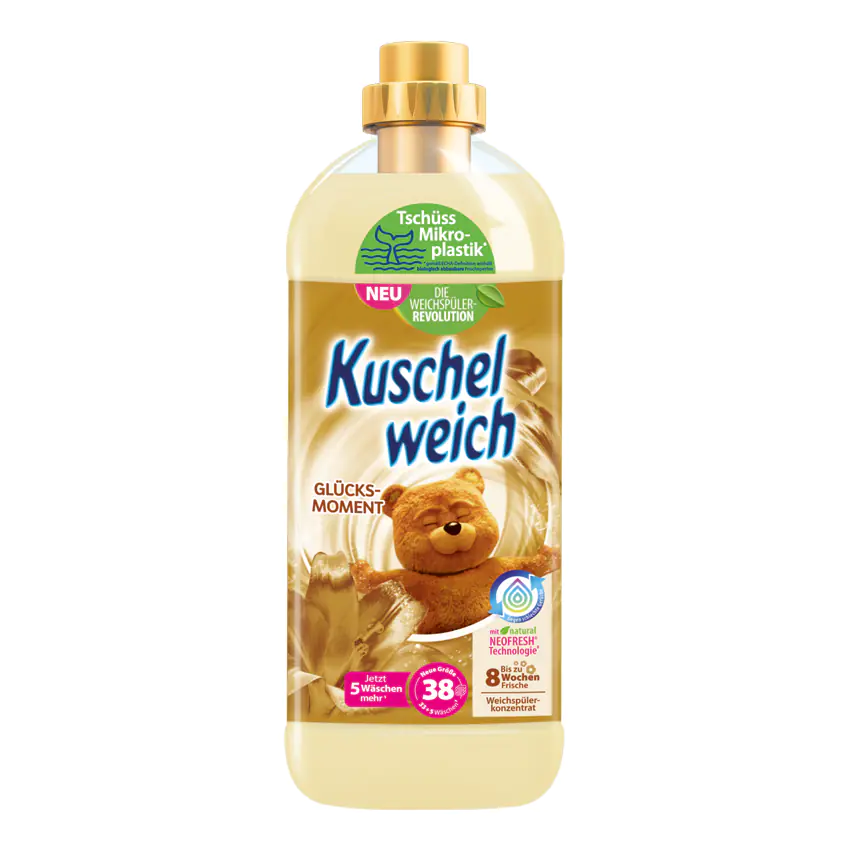 ⁨KUSCHELWEICH Rinse liquid 1L 38p Glucksmoment⁩ at Wasserman.eu