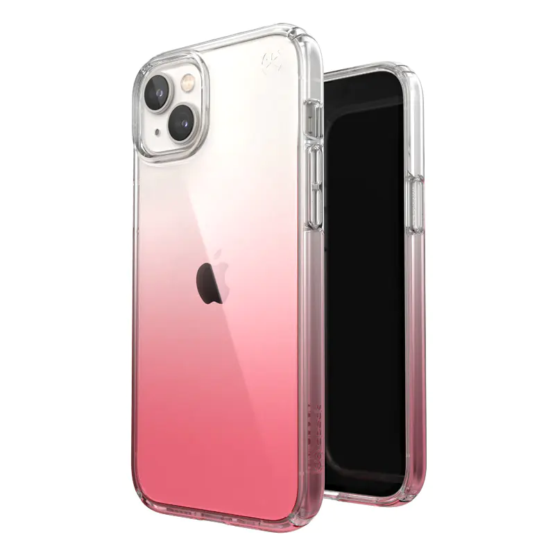 ⁨Speck Presidio Perfect-Clear + Ombre - Etui iPhone 15 Plus / 14 Plus z powłoką MICROBAN (Clear / Vintage Rose Fade)⁩ w sklepie Wasserman.eu