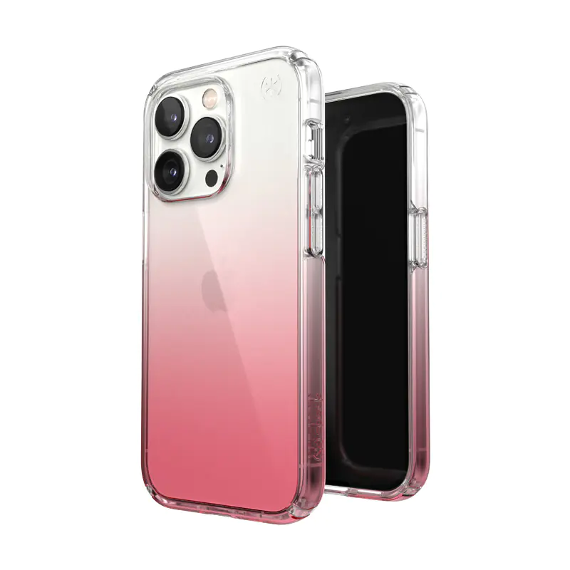 ⁨Speck Presidio Perfect-Clear + Ombre - iPhone 14 Pro Case with MICROBAN (Clear / Vintage Rose Fade)⁩ at Wasserman.eu