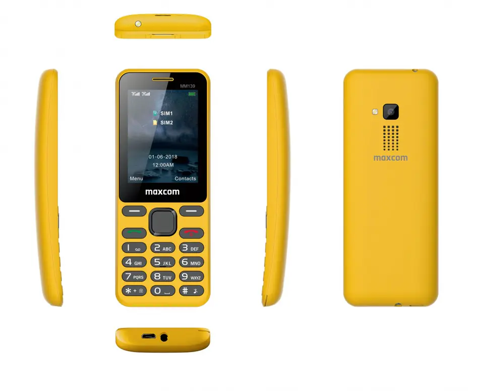 Mobile phone MM 139 DS Yellow at Wasserman.eu