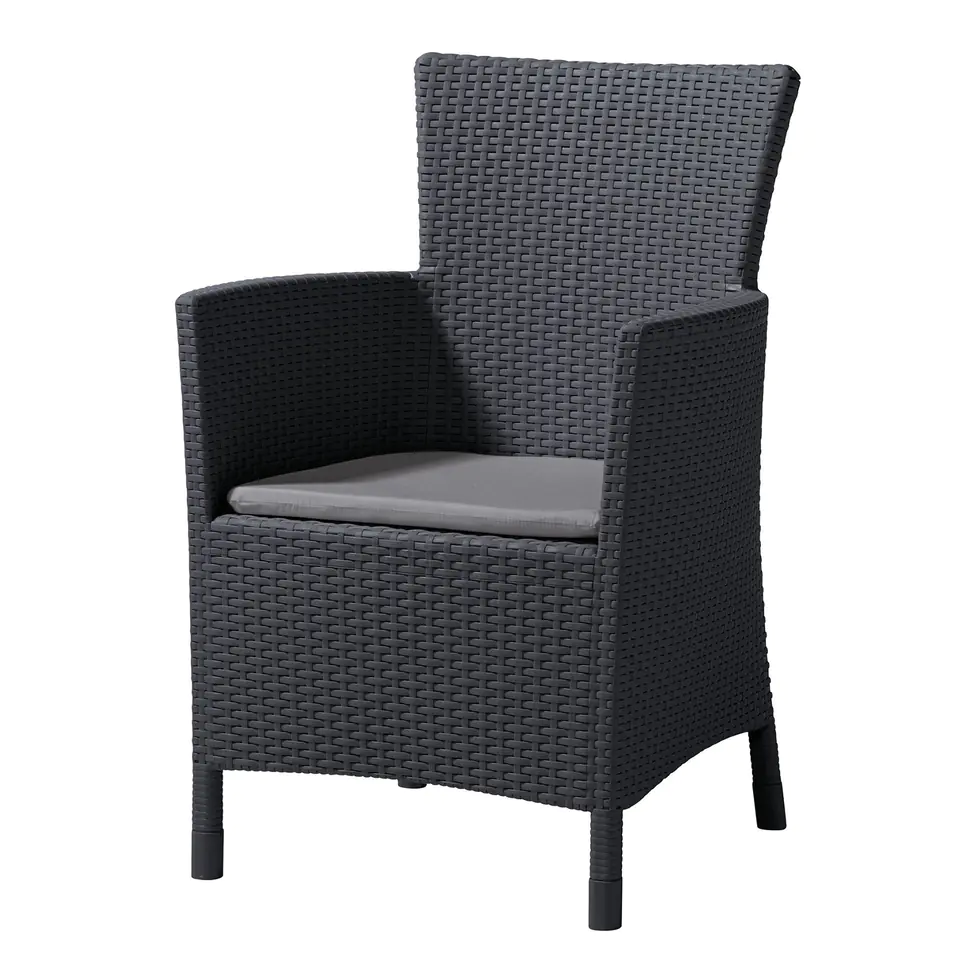 ⁨KETER GARDEN ARMCHAIR IOWA GRAPHITE⁩ at Wasserman.eu