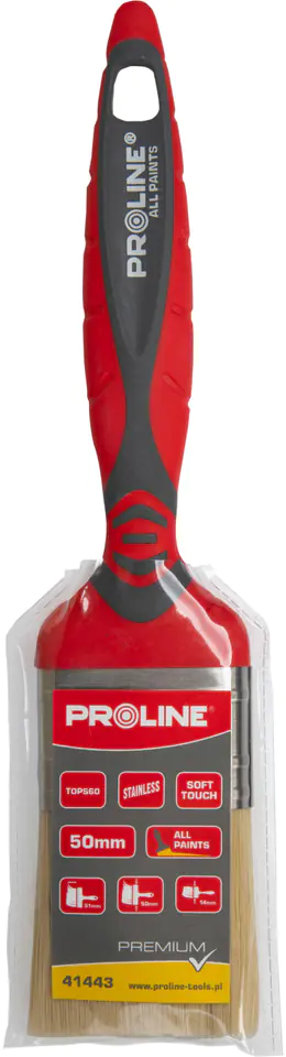 ⁨Pędzel płaski premium 20mm,rączka 2k-tpr,ss,uniw.,proline⁩ w sklepie Wasserman.eu
