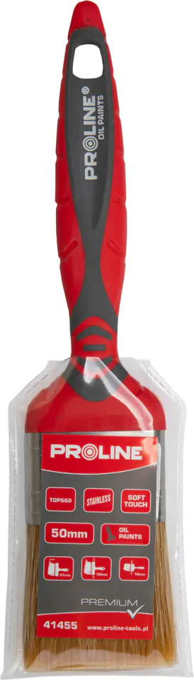 ⁨Pędzel płaski premium 20mm,rączka 2k-tpr,ss,olej,proline⁩ w sklepie Wasserman.eu