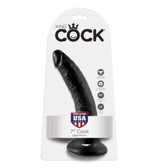 ⁨King Cock 7" Cock Black⁩ at Wasserman.eu